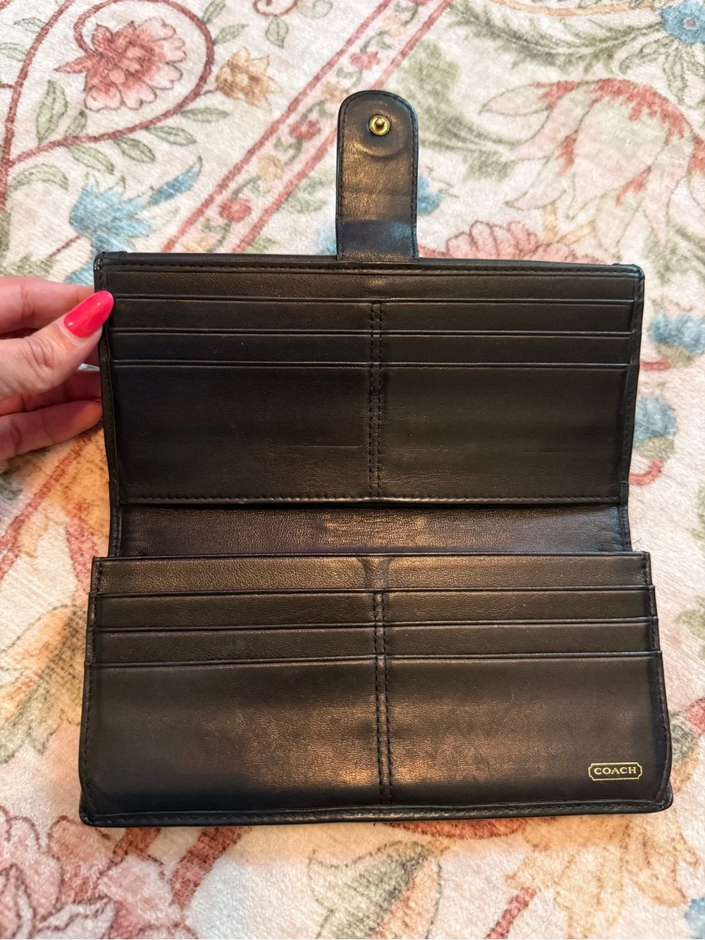 Coach Vintage Y2K Hamptons Signature Trifold Wallet – Excellent Used Condition